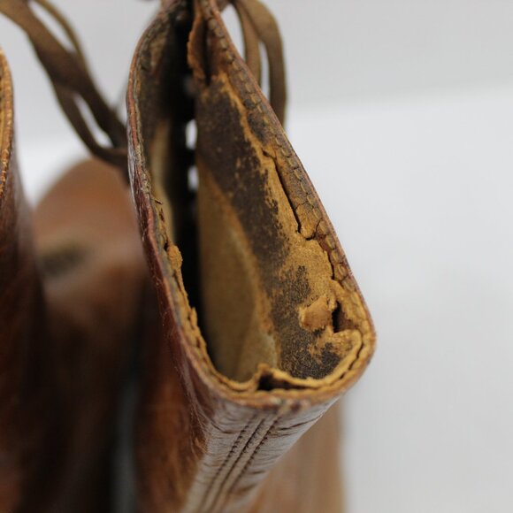 Antique Hamilton Brown Makers Shoe Co Victorian Ladies Brown Leather Boots - Picture 6 of 14